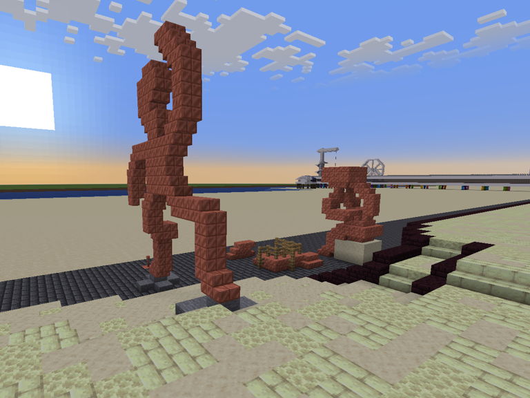 Beelden aan Zee in Minecraft