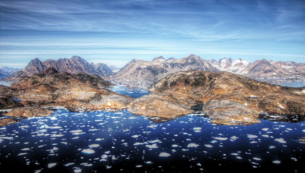 Oost-Groenland zomerlandschap