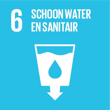 Logo SDG 6: Schoon water en sanitair