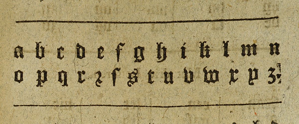 Haneboekje (detail): het alfabet