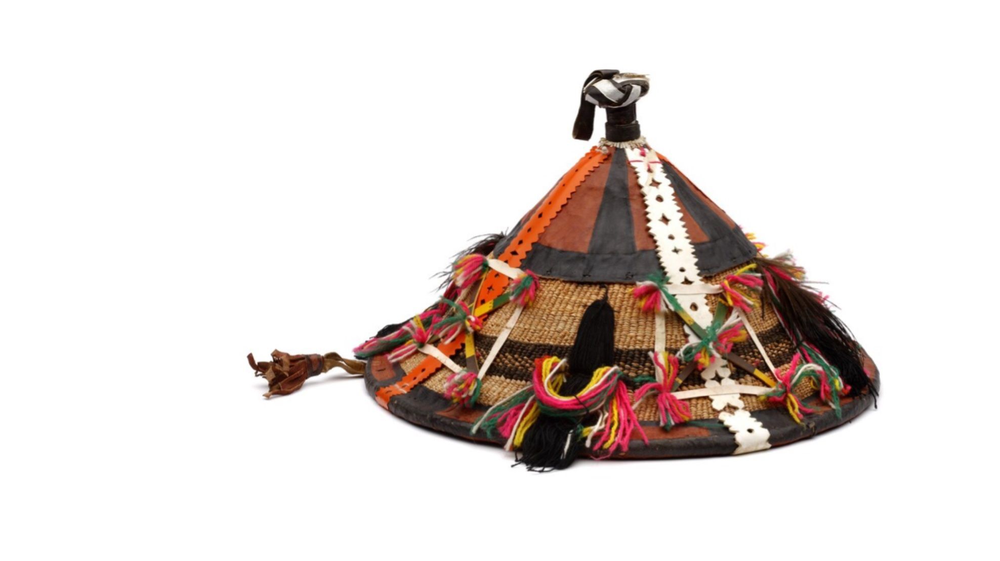 Traditionele hoed uit de Wodaabe cultuur, collectie Museon-Omniversum inv.nr. 71589